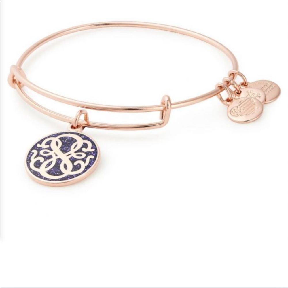 Alex and Ani Path of Life Glitter Infusion Rose Gold Shiny Finish Bangle